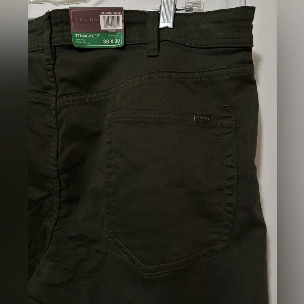 JACHS NY Mid-Rise straight fit the traveler Olive Green Pants